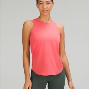 Lululemon Athletica Orange Pink Fitted Tank Top